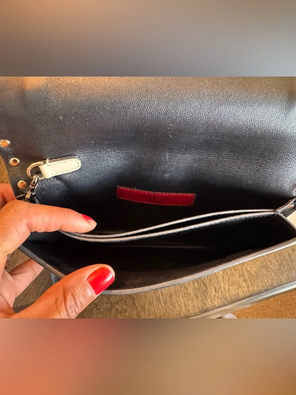 Valentino Garavani Studded Leather Wristlet